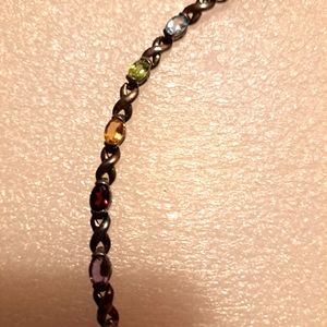 Multi Gemstone Ankle? Bracelet 925
